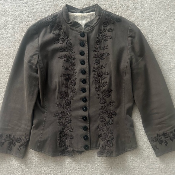 Philosophy di Alberta Ferretti Brown Floral Blazer - Picture 1 of 8